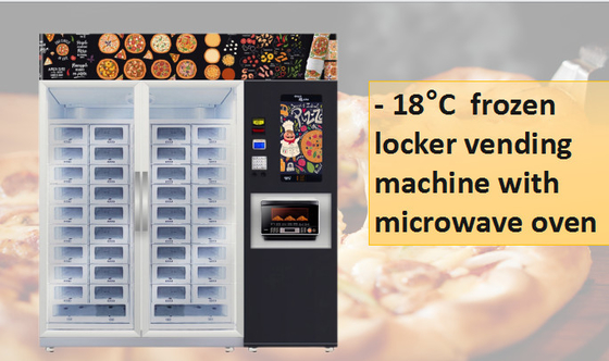 เครื่องทำความร้อนไฟฟ้า 24V 662 ความจุเครื่องจำหน่ายพิซซ่า Micron Smart Vending Machine