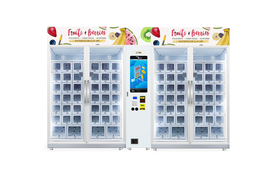 ร้านค้าปลีกไร้คนขับ Cooling Locker Vending Machine เพื่อขายเนื้อผลไม้ไข่
