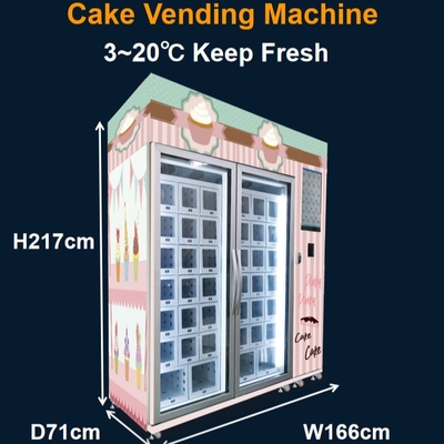 ตู้หยอดเหรียญตู้เค้ก ตู้เย็น ตู้หยอดเหรียญ พร้อมจอ 22 นิ้ว 110V