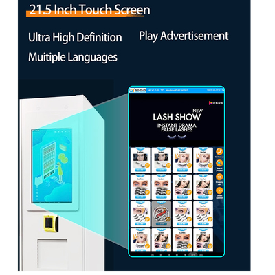เครื่องจำหน่ายดอกไม้แบบสัมผัสขนาด 22 นิ้วพร้อมตู้เย็นระบบทำความเย็น Locker Micron Smart Vending
