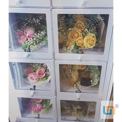 เครื่องจำหน่ายดอกไม้แบบสัมผัสขนาด 22 นิ้วพร้อมตู้เย็นระบบทำความเย็น Locker Micron Smart Vending
