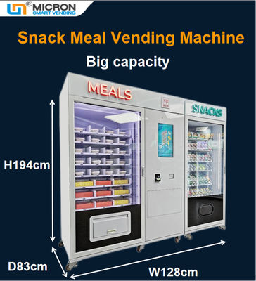 เครื่องจำหน่ายอาหารแบบหน้าจอสัมผัสขนาด 22 นิ้วพร้อมเครื่องอ่านบัตร NAYAX