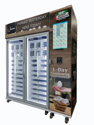 ร้านค้าปลีกไร้คนขับ Cooling Locker Vending Machine เพื่อขายเนื้อผลไม้ไข่
