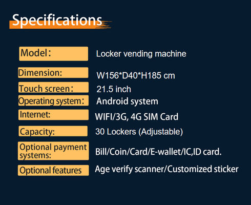 Smart Cupcake Cooling Locker Vending Machine รับประกัน 1 ปี
