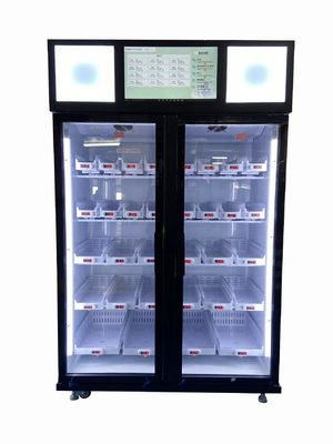 เครื่องจำหน่ายสินค้าอัตโนมัติตู้เย็นอัจฉริยะพร้อมระบบสมาร์ทขายผักผลไม้อาหารแช่แข็งในซูเปอร์มาร์เก็ต