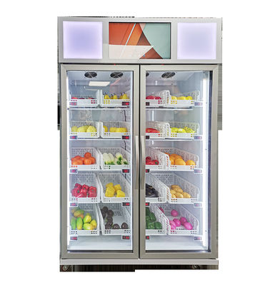 เครื่องจำหน่ายสินค้าอัตโนมัติตู้เย็นอัจฉริยะพร้อมระบบสมาร์ทขายผักผลไม้อาหารแช่แข็งในซูเปอร์มาร์เก็ต