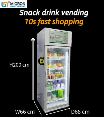 240V สมาร์ทตู้เย็นตู้หยอดเหรียญขวดแก้วเครื่องดื่มเย็นคว้า N Go Fridge