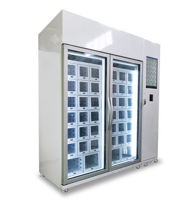 เครื่องจำหน่ายดอกไม้แบบสัมผัสขนาด 22 นิ้วพร้อมตู้เย็นระบบทำความเย็น Locker Micron Smart Vending