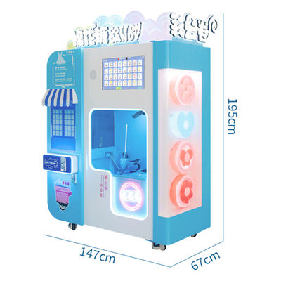 Micron Street Food Business เครื่องขายขนมหวานพัดขนมหวานที่มีรสชาติผลไม้ 32 ชิ้น และรูปดอกไม้