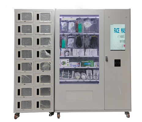 Micron อัตโนมัติ Combo Self Service เครื่องขาย PPE สําหรับเครื่องมือถุงมือหมวกในโรงงาน