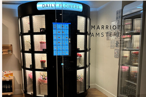 Fresh Flower 21.5 นิ้ว Cooling Locker Vending Machine ตู้ขายอินเทอร์เน็ตไมครอน
