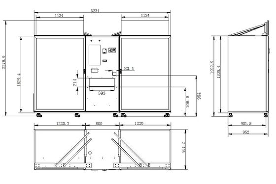 เครื่องจําหน่ายอาหารว่างจากประตูไปยังท่าเรือ พร้อมบริการ OEM / ODM