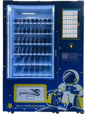 เครื่องขายของ PTCG ที่กําหนดเอง พร้อมเครื่องอ่านบัตร เครื่องรับรองบิลสําหรับขายของเล่นโปเกมอน