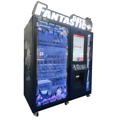 เครื่องขายสินค้าจอใหญ่ของดิสนีย์สําหรับ IP Toys ตุ๊กตาที่มีลิฟท์อัตโนมัติและกล่องแสงโลโก้ที่กําหนดเอง