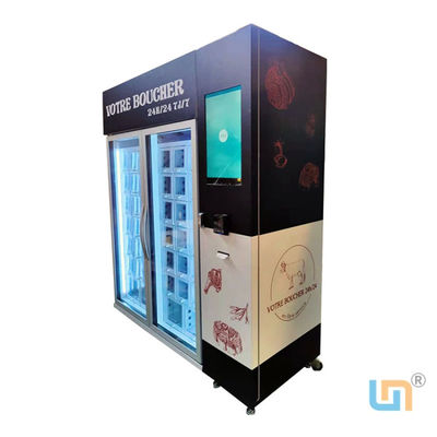 เครื่องขายตู้แช่แข็งขนาดปรับแต่ง มีสารเย็น R290 ที่มีประสิทธิภาพ -22°C~20°C สําหรับขายเนื้อแช่แข็งและอาหารทะเล