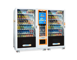 OEM ODM Media Vending Machine โครงโลหะสำหรับขายเครื่องดื่มบรรจุขวด, เครื่องจำหน่ายโซดา, โค้กหยอดเหรียญ, ไมครอน
