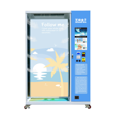 ไมครอน 22 นิ้ว Touch Screen Spray Vending Machine สำหรับ Sun block oil