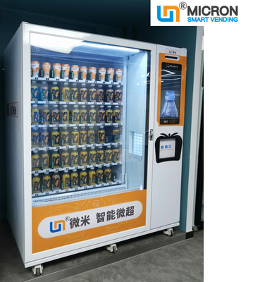 Middle Pick Up Cut Fruit Salad Box เครื่องจำหน่ายสินค้าอัตโนมัติเพื่อสุขภาพ Push Board Elevator