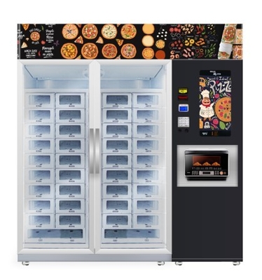 เครื่องทำความร้อนไฟฟ้า 24V 662 ความจุเครื่องจำหน่ายพิซซ่า Micron Smart Vending Machine