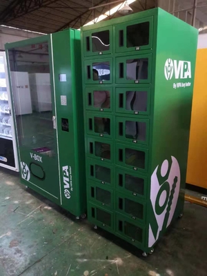 เครื่องมือล็อกเกอร์คอมโบ Sprial แบบบริการตนเองตลอด 24 ชั่วโมง ตู้จำหน่าย PPE ในโรงพยาบาลโรงงาน