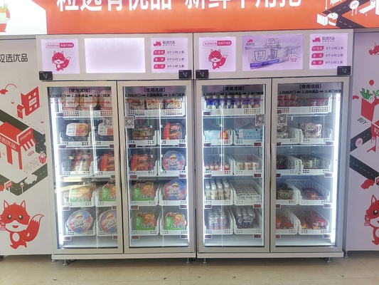 อาหารแช่แข็งไข่ตู้หยอดเหรียญสมาร์ทในตลาดไร้คนขับไมครอน