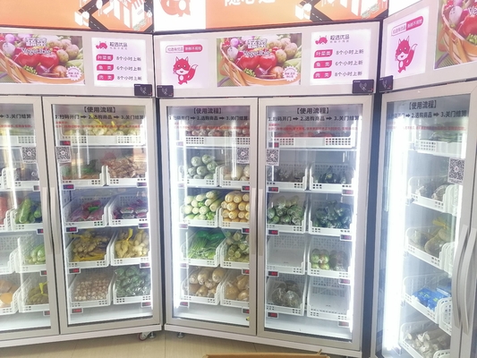 อาหารแช่แข็งไข่ตู้หยอดเหรียญสมาร์ทในตลาดไร้คนขับไมครอน
