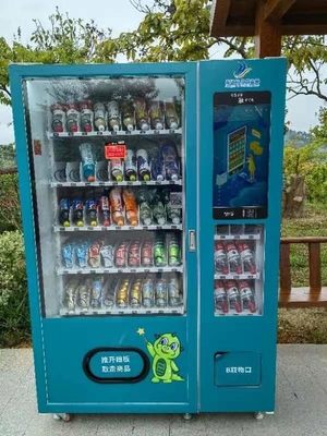 เครื่องจำหน่ายน้ำผลไม้เครื่องดื่มหยอดเหรียญ Snack Micron Smart Vending Touch Screen