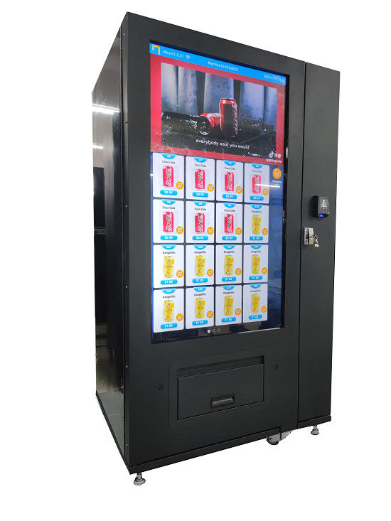 เครื่องจำหน่ายสินค้าอัตโนมัติ เครื่องดื่ม อาหารว่าง ระบบทำความเย็น 3-20℃ หน้าจอขนาดใหญ่ปรับได้ เครื่องจำหน่ายเครื่องดื่ม