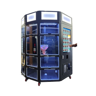 เครื่องขายดอกไม้สดแบบใหม่ พร้อมฟังก์ชันเย็น 32 นิ้ว ติดจอไฟกล่องสําหรับการแบรนด์
