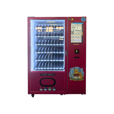เครื่องขายของ PTCG ที่กําหนดเอง พร้อมเครื่องอ่านบัตร เครื่องรับรองบิลสําหรับขายของเล่นโปเกมอน