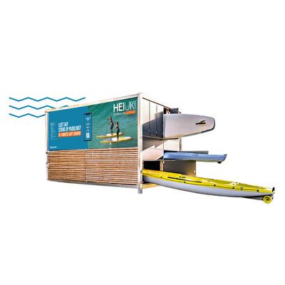 เครื่องขาย SUP KAYAK อัตโนมัติเต็ม สําหรับให้เช่า SUP และ KAYAK การบริการตนเอง กีฬาน้ํากลางแจ้ง