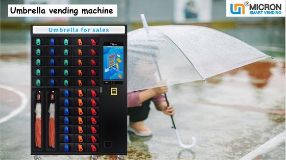 270 เครื่องจำหน่ายร่มอัตโนมัติสำหรับสถานีรถไฟใต้ดินสถานีขนส่ง Micron Smart Vending Machine