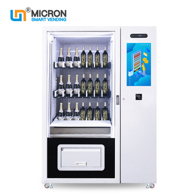 ตู้จำหน่ายไวน์แดงแบบกำหนดเองพร้อมขวดแก้วลิฟต์ Micron Smart Vending Machine สำหรับขาย