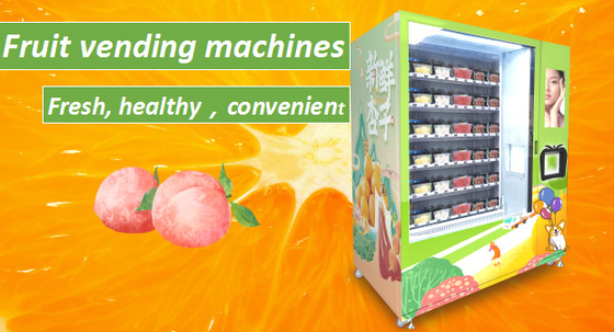 Middle Pick Up Cut Fruit Salad Box เครื่องจำหน่ายสินค้าอัตโนมัติเพื่อสุขภาพ Push Board Elevator