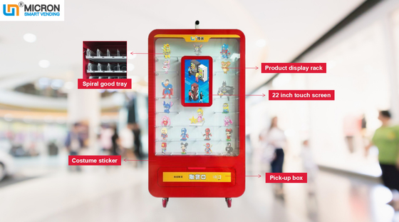 ตู้หยอดเหรียญแบบกำหนดเอง Micron Smart Toy Vending Machine พร้อม Display Ark และ Touch Screen